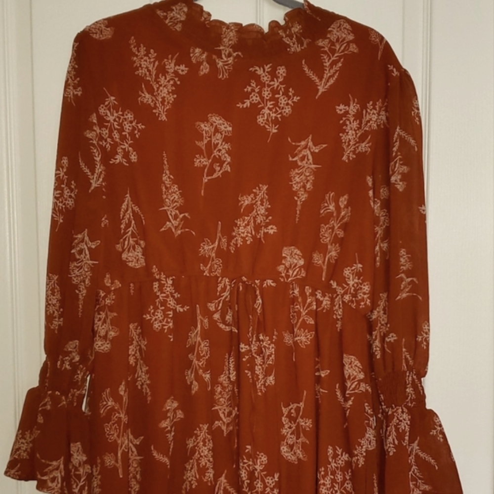Never Been Worn - Shein Curvy Fall Floral Dress, Size 1X.